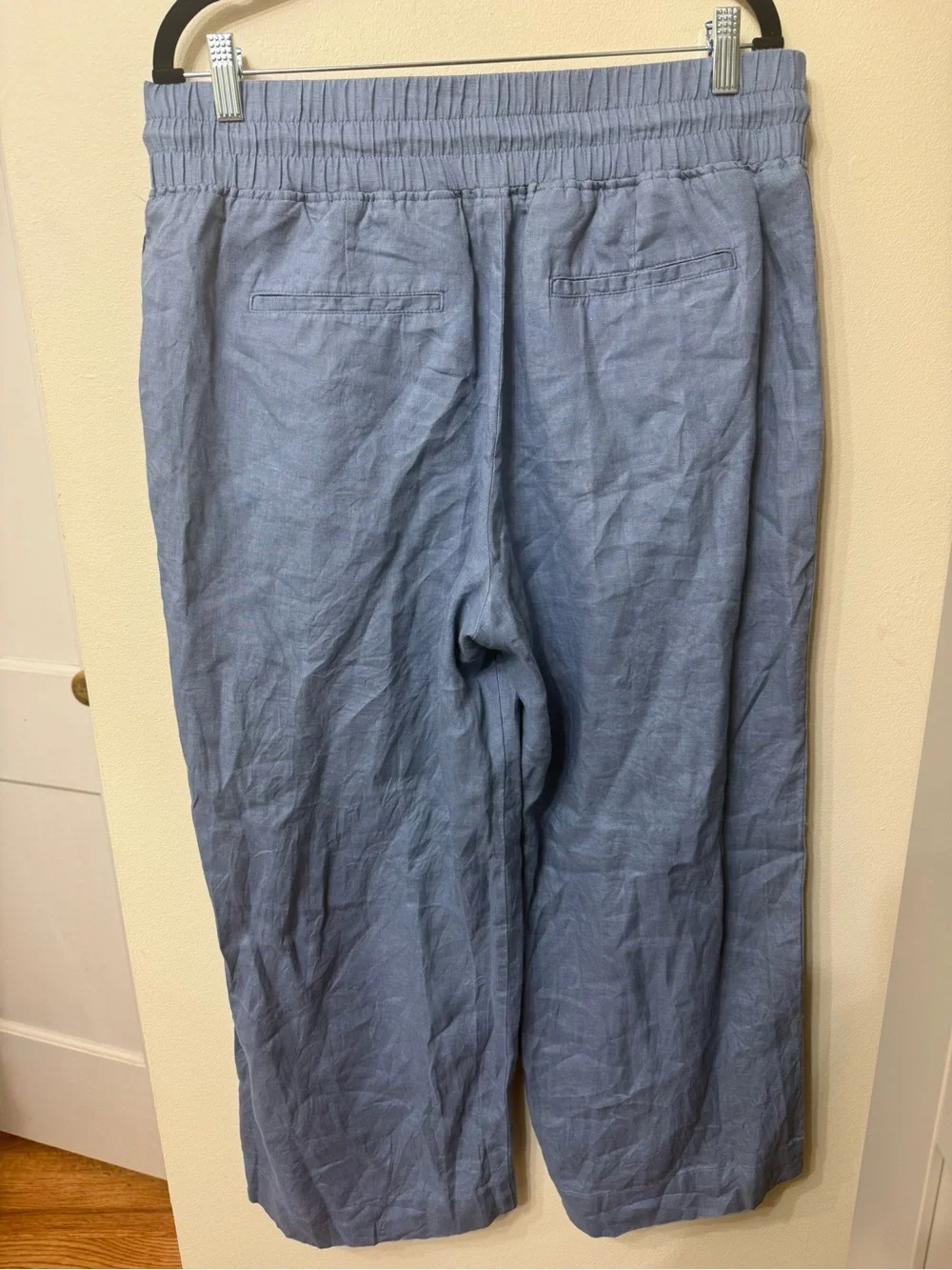 Quince L 100% European Linen Drawstring Wide-Leg Pants Cozy Casual Comfort Fall